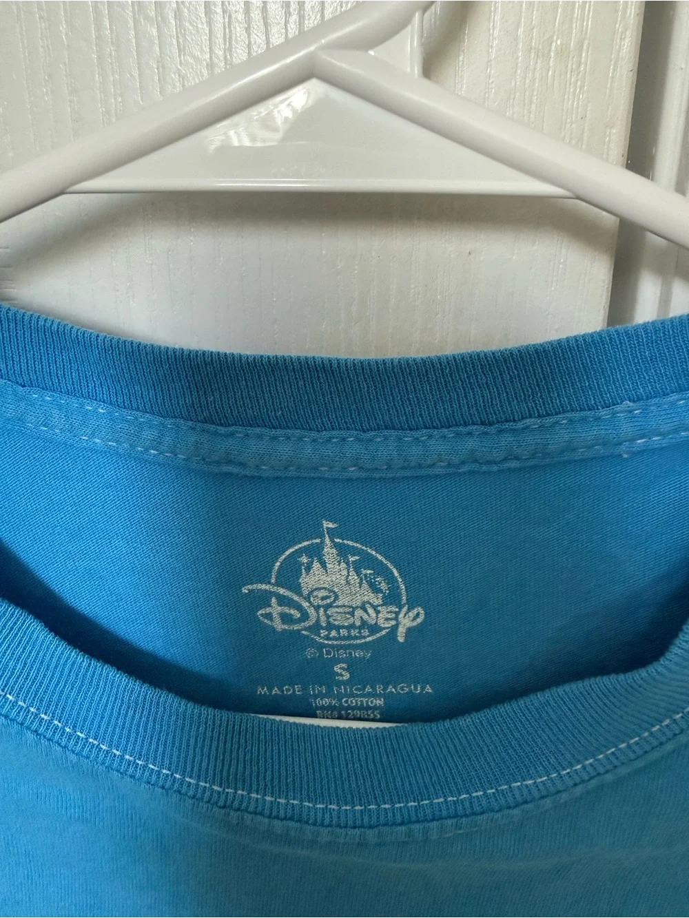 Disney Blue Long-Sleeve Tee with Tie-Dye Mickey Graphic